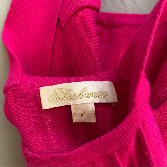 Shoshanna Hot Pink Knit Fit and Flare Dress - Picture 5 of 6